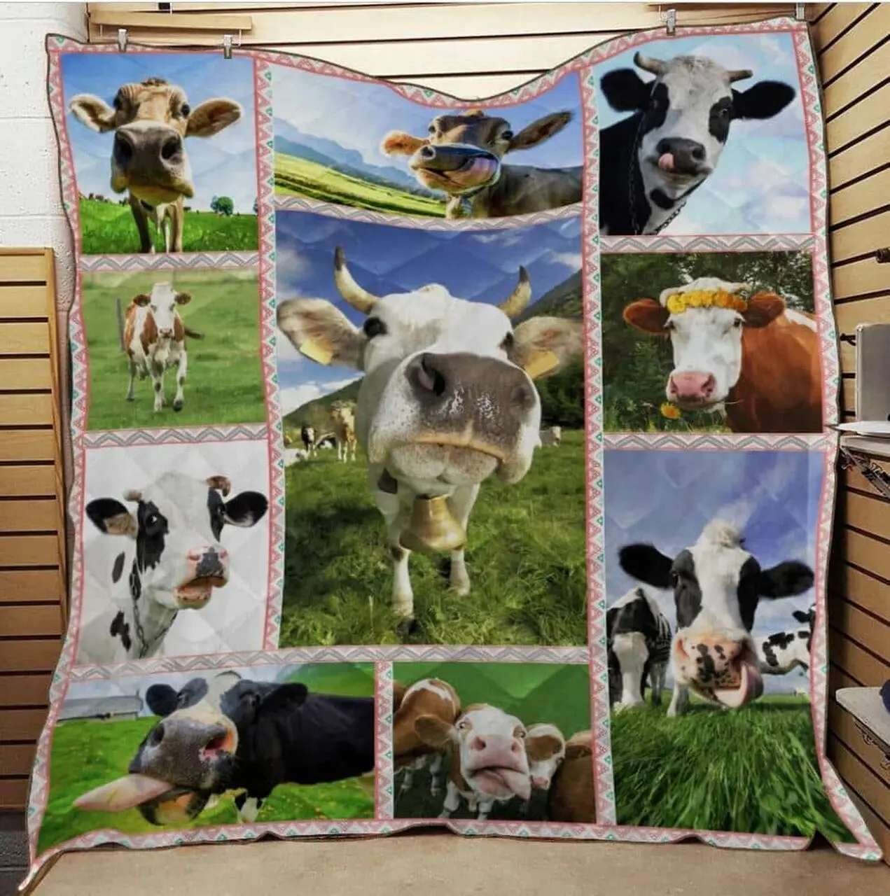Cow Cow In Farm Sc Quilt Derqbt and Home Decor