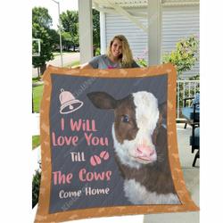 Cow Happy Life LH23 3D Customized Quilt and Home Decor
