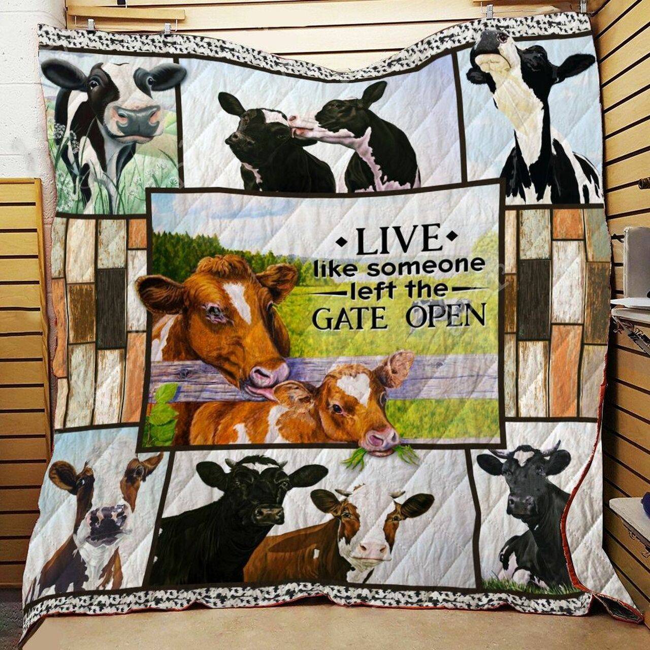Cow Jfj Quilt Xqr and Home Decor