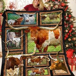 Cow Jfj Quilt Xsa and Home Decor