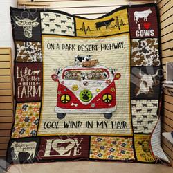 Cow Jfj Quilt Xye and Home Decor