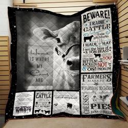 Cow Quilt Blanket Dhc0910493Vt and Home Decor