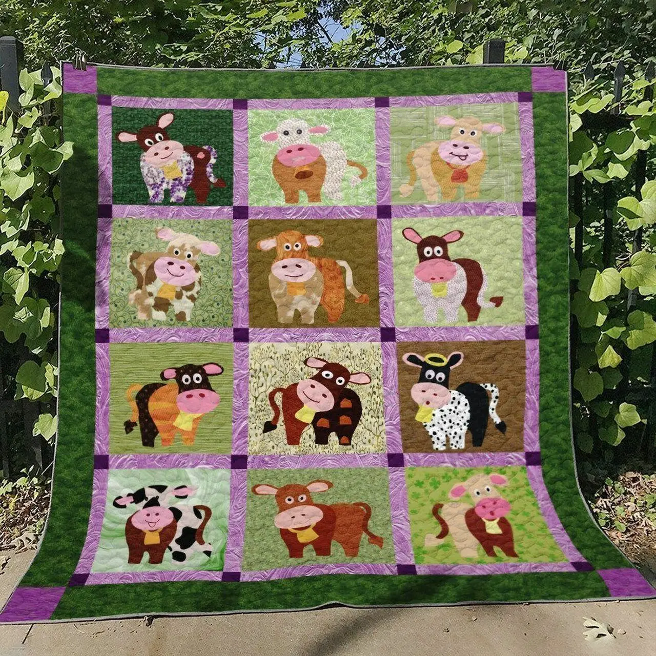 Cow Tn270613 Quilt Blanket and Home Decor