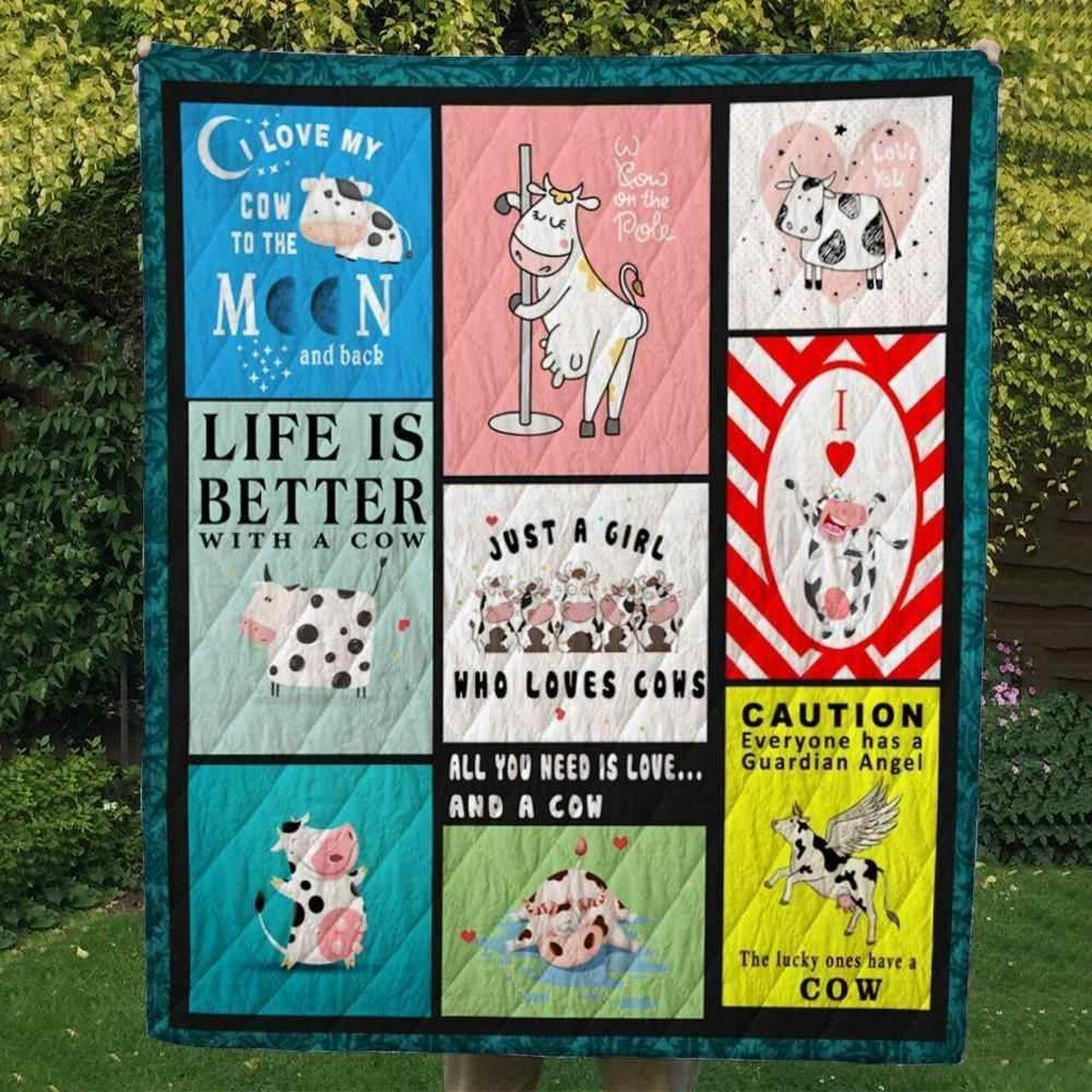 Cow Ver4 Blanket Th0807 Quilt and Home Decor