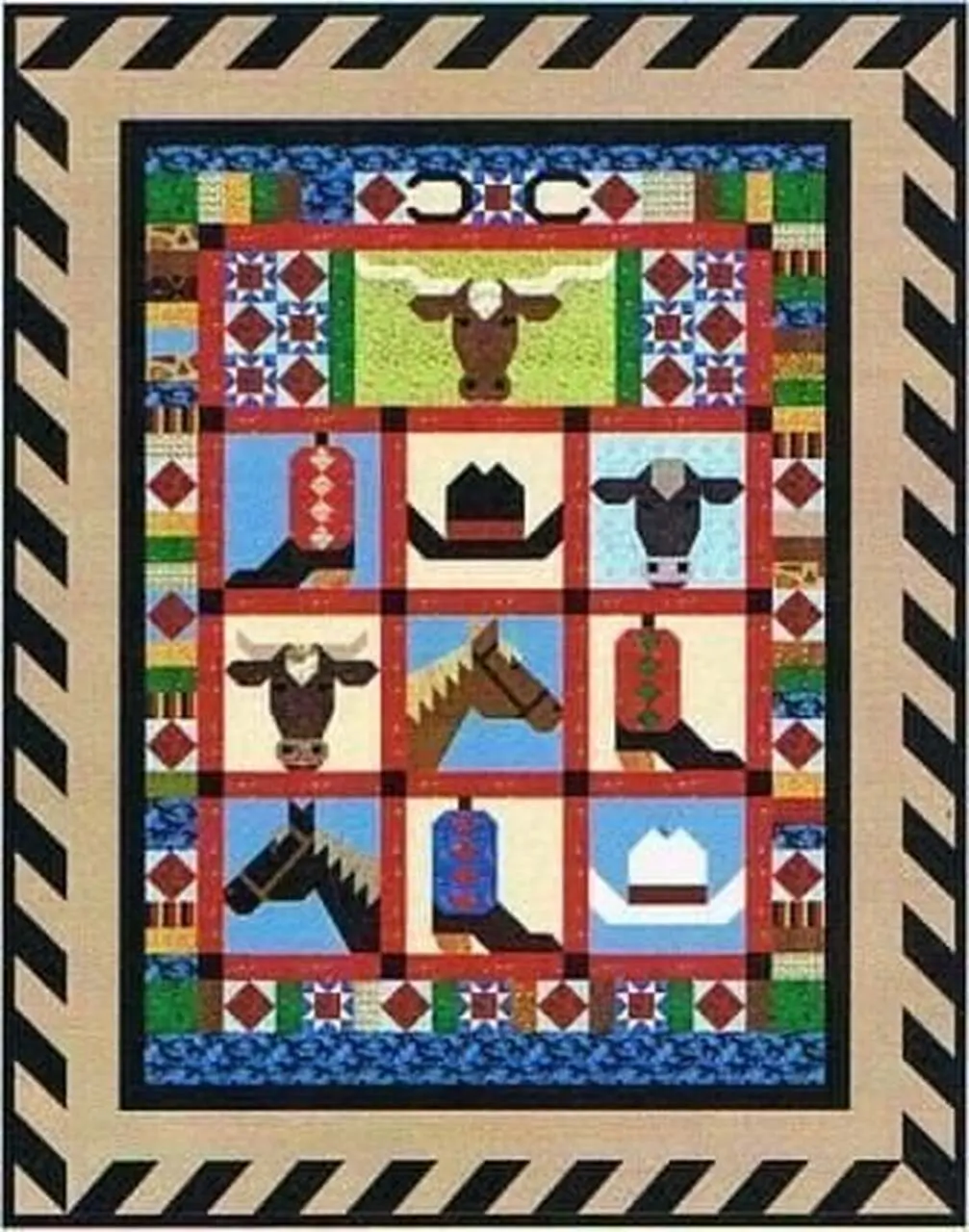 Cowboy Hur Quilt am and Home Decor