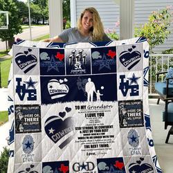 Cowboys - To My Grandson - Love Grandpa Quilt and Home Decor