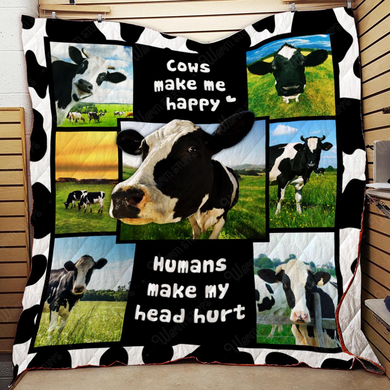 Cows Make Me Happy Quilt Pp42 and Home Decor