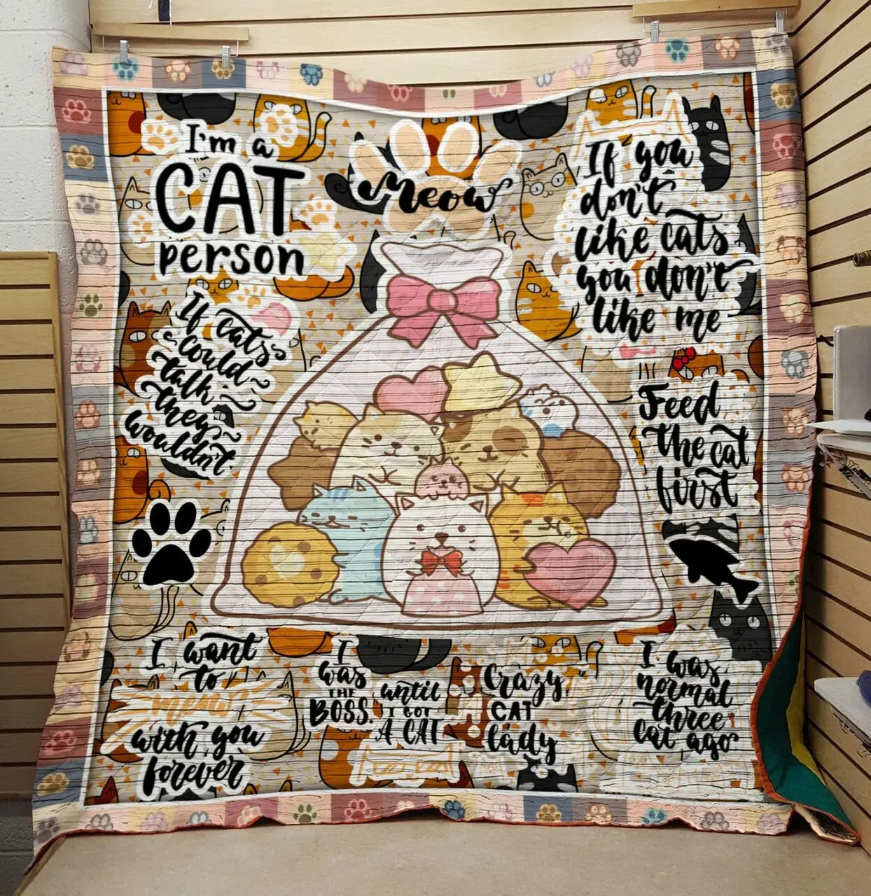Crayzy Cat Lady Quilt and Home Decor
