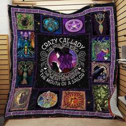 Crazy Cat Lady Wicca Quilt Blanket ABC07113500 and Home Decor