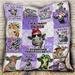Crazy Heifer Ah Quilt Derqln and Home Decor