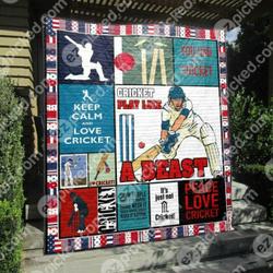 Cricket Play Like A Beast Quilt Blanket Vh09  Quilt and Home Decor