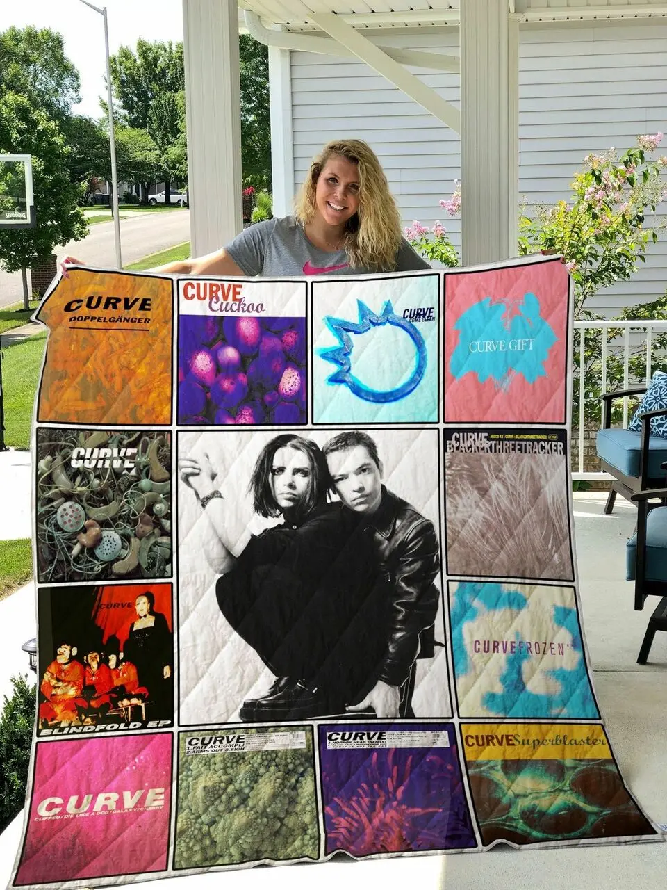 Curve Quilt Blanket and Home Decor