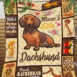 Custom Blanket Mama Dachshund Blanket - Quilt Blanket and Home Decor