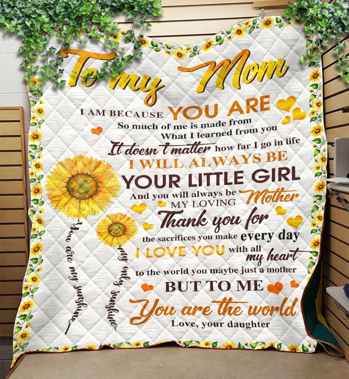 Custom To My Mom Blaket Perfect Gift For Mom Jfj Quilt Tjs and Home Decor