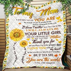 Custom To My Mom Blaket Perfect Gift For Mom Jfj Quilt Tjs and Home Decor