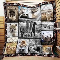 Cute Alpaca Blanket Th1707 Quilt and Home Decor