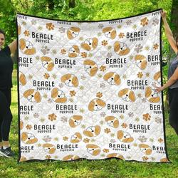 Cute Beagle Dog Pattern Background DHCDHC DT1910 Quilt Blanket and Home Decor