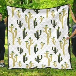 Cute Cactus Pattern DHCDHC DT1910 Quilt Blanket and Home Decor