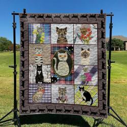 Cute Cat 01 DHCLD0909 Quilt Blanket and Home Decor