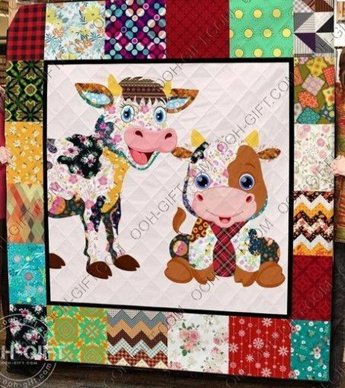 Cute Cow Quilt Blanket and Home Decor