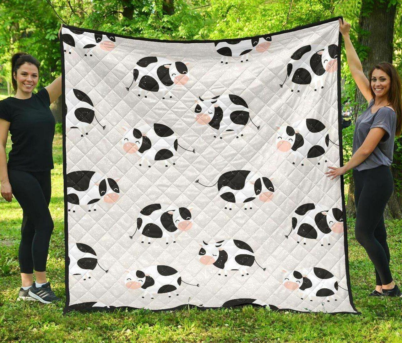 Cute Cows Pattern DHCDHC DT1910 Quilt Blanket and Home Decor