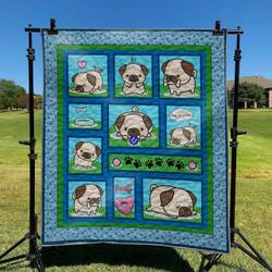 Cute Dog 02 DHCLD0909 Quilt Blanket and Home Decor