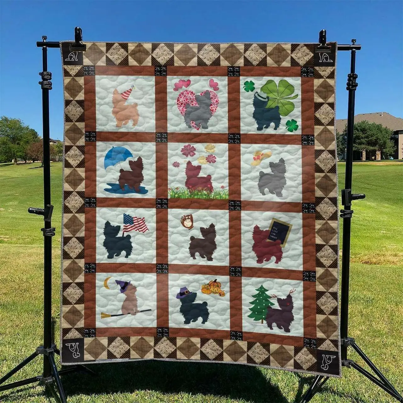 Cute Dog 04 DHCLD0709 Quilt Blanket and Home Decor