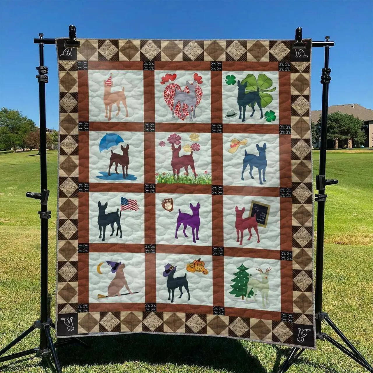 Cute Dog 14 DHCLD0909 Quilt Blanket and Home Decor