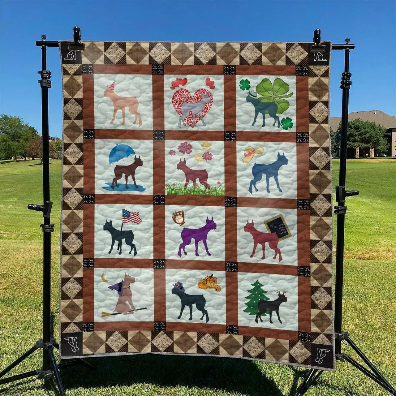 Cute Dog 28 DHCLD0909 Quilt Blanket and Home Decor