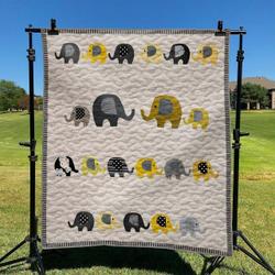 Cute Elephant DHCCNA0909 Quilt Blanket and Home Decor