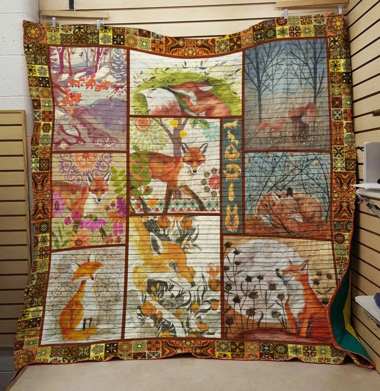 Cute Fox Quilt and Home Decor
