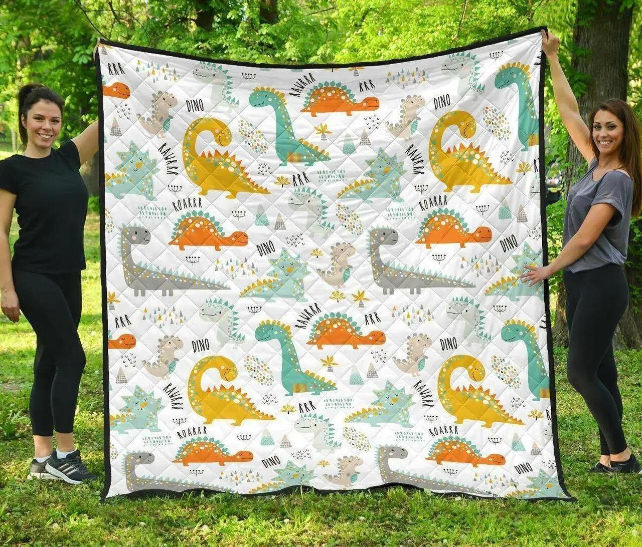 Cute Funny Kids Dinosaurs Pattern DHCDHC DT1910 Quilt Blanket and Home Decor