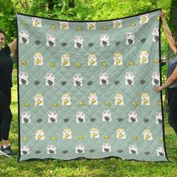 Cute Hamster Cheese Pattern DHCDHC DT1910 Quilt Blanket and Home Decor