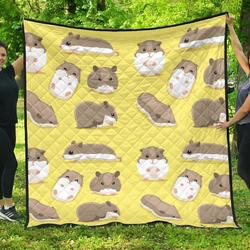 Cute Hamster Pattern DHCDHC DT1910 Quilt Blanket and Home Decor