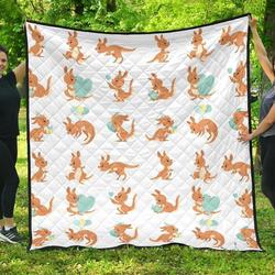 Cute Kangaroo Pattern DHCDHC DT1910 Quilt Blanket and Home Decor