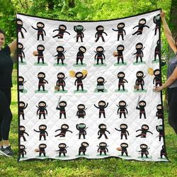 Cute Ninja Katana Sword Pattern DHCDHC DT1910 Quilt Blanket and Home Decor