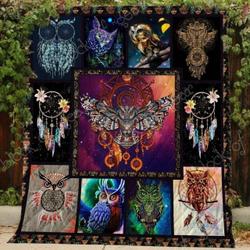 Cute Owl With Dreamcatcher Ah Quilt Derqry and Home Decor