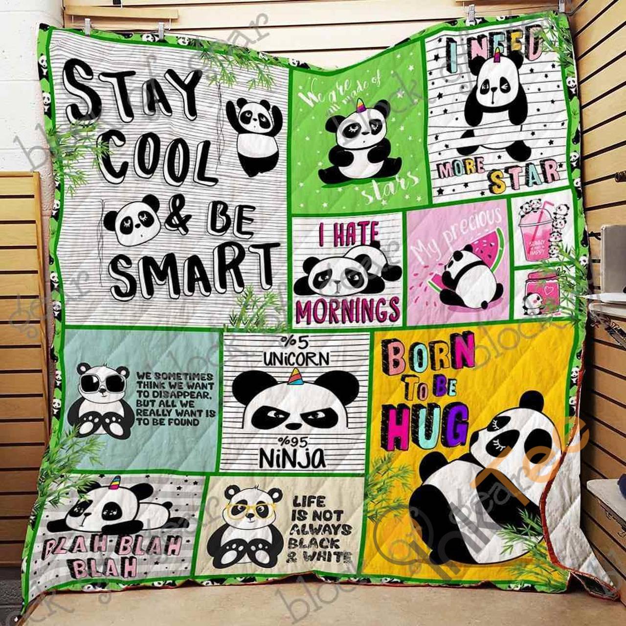 Cute Panda Blanket KC1507 Quilt and Home Decor