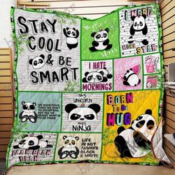Cute Panda Blanket KC1507 Quilt and Home Decor