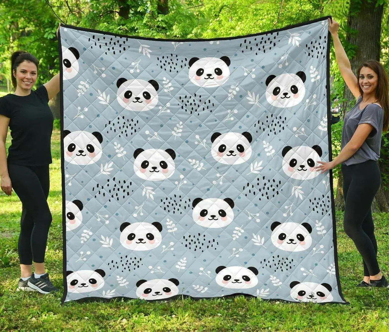Cute Panda Pattern DHCDHC DT1910 Quilt Blanket and Home Decor