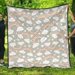 Cute Rainbow Dhcound Star Pattern DHCDHC DT1910 Quilt Blanket and Home Decor