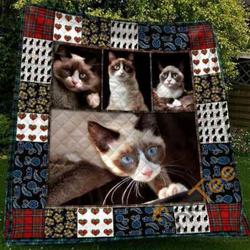 Cute Snowshoe Cat Pet Lover Blanket TH1807 Quilt and Home Decor