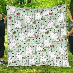 Cute Unicorn Cat Cl17100225Mdq Quilt Blanket and Home Decor