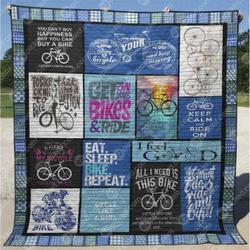 Cycle Like A Girl Quilt Blanket Tr12  Quilt and Home Decor