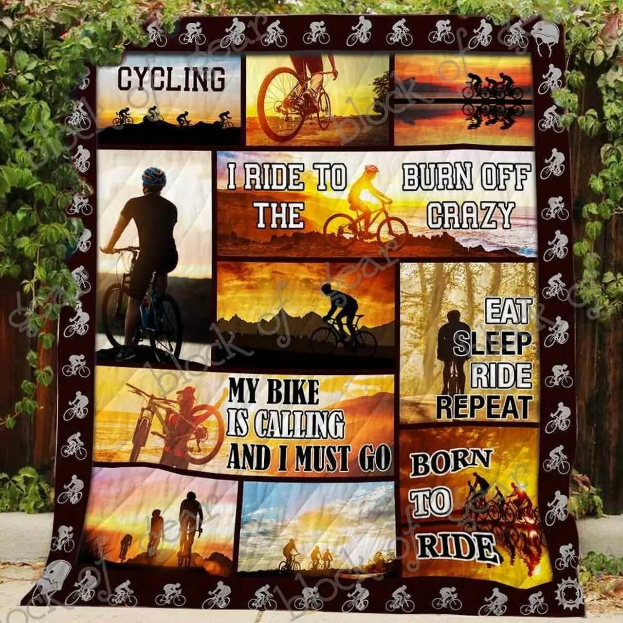 Cycling Has Changed My Life Blanket Kc1507 Quilt and Home Decor