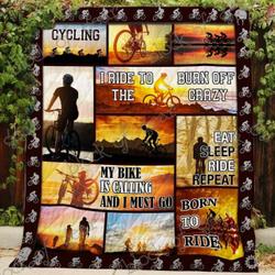 Cycling Has Changed My Life Blanket Kc1507 Quilt and Home Decor
