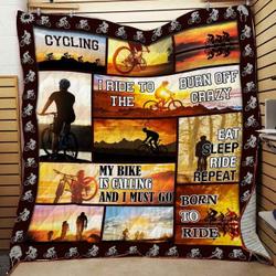 Cycling Has Changed My Life Quilt Blanket ABC07113514 and Home Decor