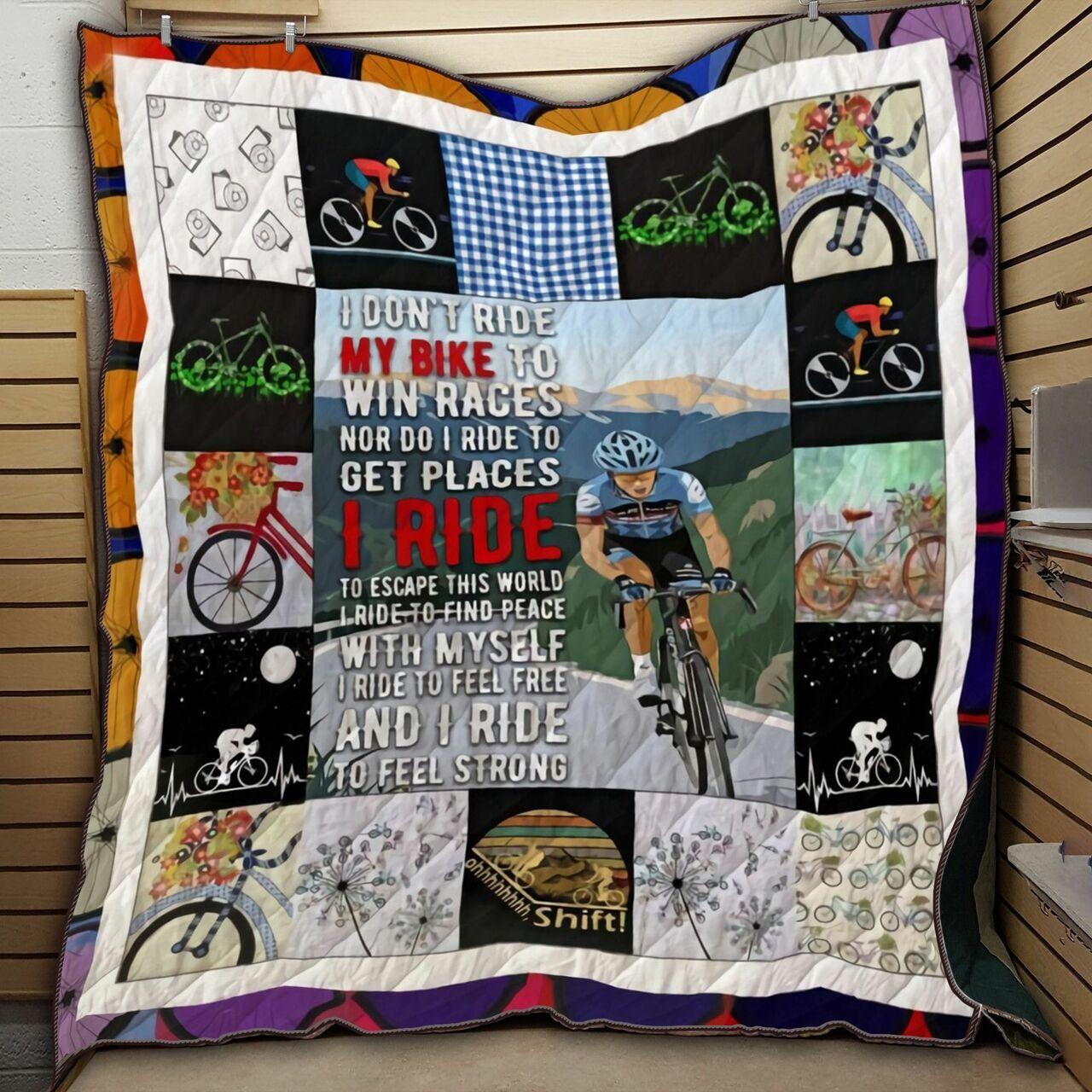 Cycling Love To Ride NTTH011302 3D Customized Quilt and Home Decor