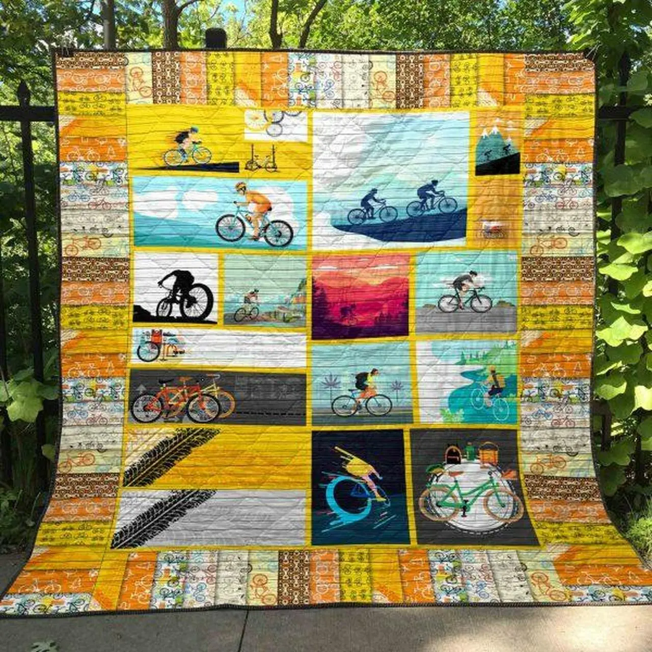Cycling Passion Quilt Blanket Lk08 Quilt and Home Decor