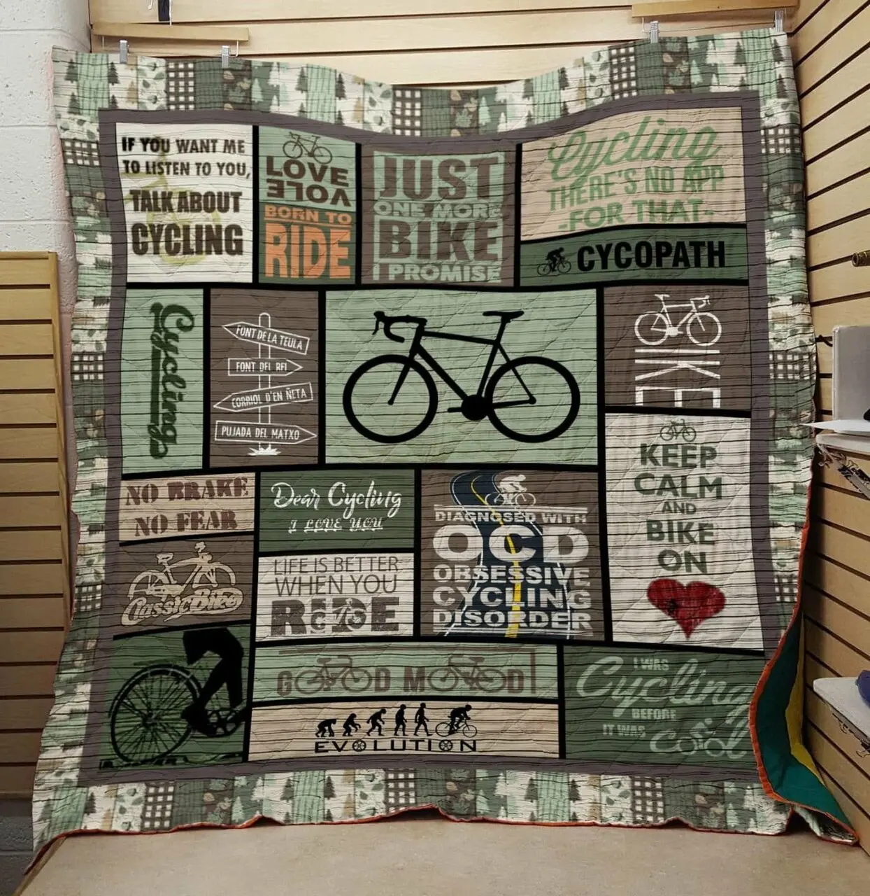 Cycling Quilt Shq and Home Decor